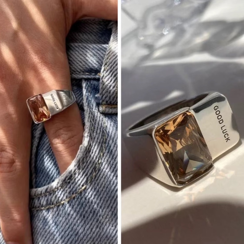 STERLING SILVER CITRINE RING - Picture 8 of 12